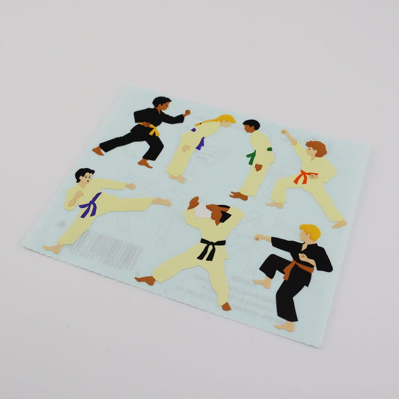 Karate Vintage Sticker Sheet - Etsy