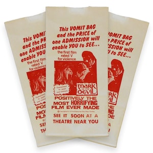 Vintage &#39;Mark of the Devil&#39; Vomit Bag