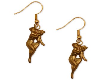 Orecchini vintage con cherubino "Vero Amore"