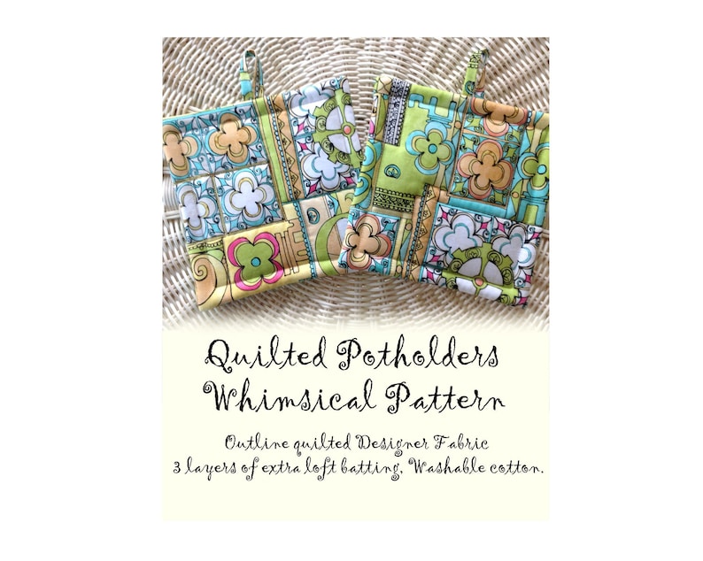 Two Whimsical Patterned Potholders