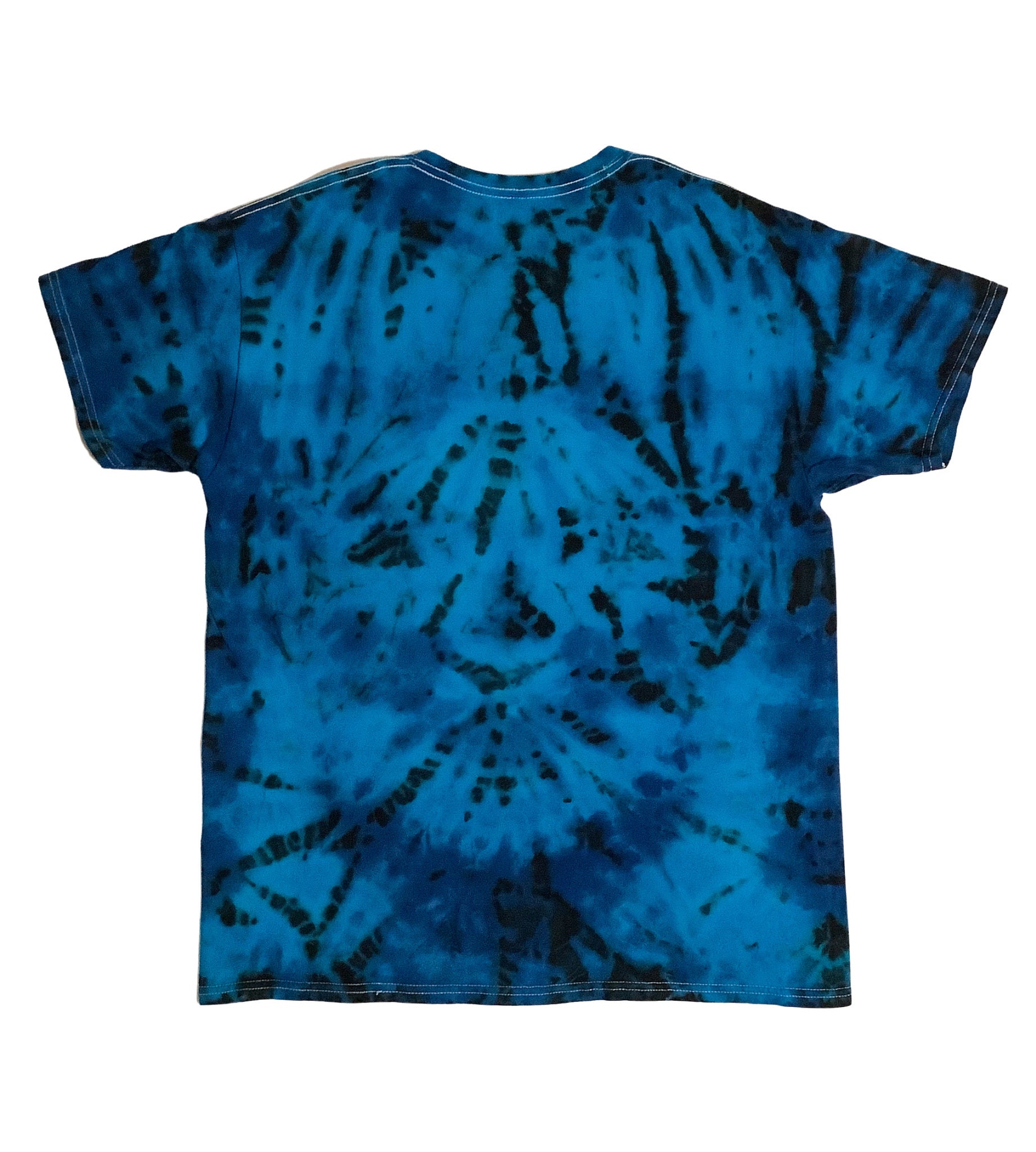 blue and black tie dye