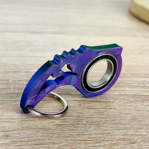 3D Keychain Fidget Keyrambit | Keyspinner | Keychain | Spinner - Karambit TikTok gadget
