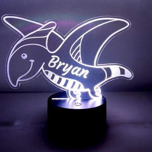 Personalized Dinosaur Night Light: Custom Dino Lamp image 8