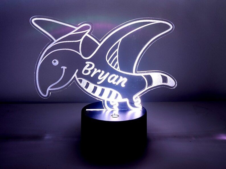 Personalized Dinosaur Night Light: Custom Dino Lamp image 8