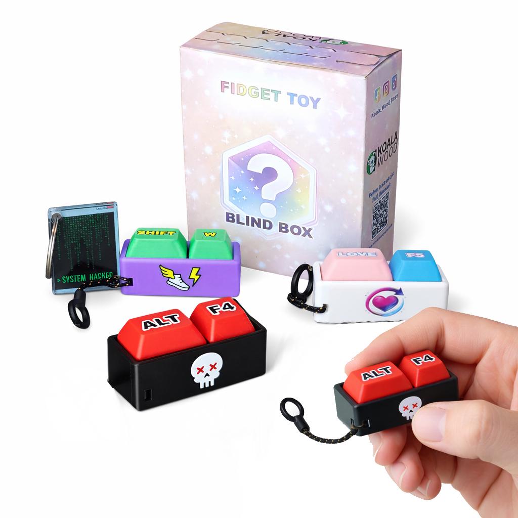 Blind Box Keyboard Fidget Toys Clicky and Silence Customizable Colors ...