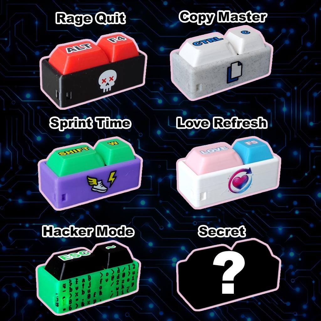 Blind Box Keyboard Fidget Toys Clicky and Silence Customizable Colors ...