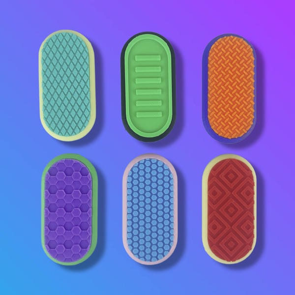 Round Fidget Slider Customizable 3D Printed Haptic Thumb Slider