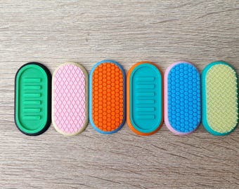 Haptic Thumb Slider Customizable 3D Printed Round Fidget Slider for Stress Relief & Focus, Toys for Adults Kids
