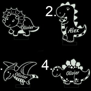 Personalized Dinosaur Night Light: Custom Dino Lamp image 6