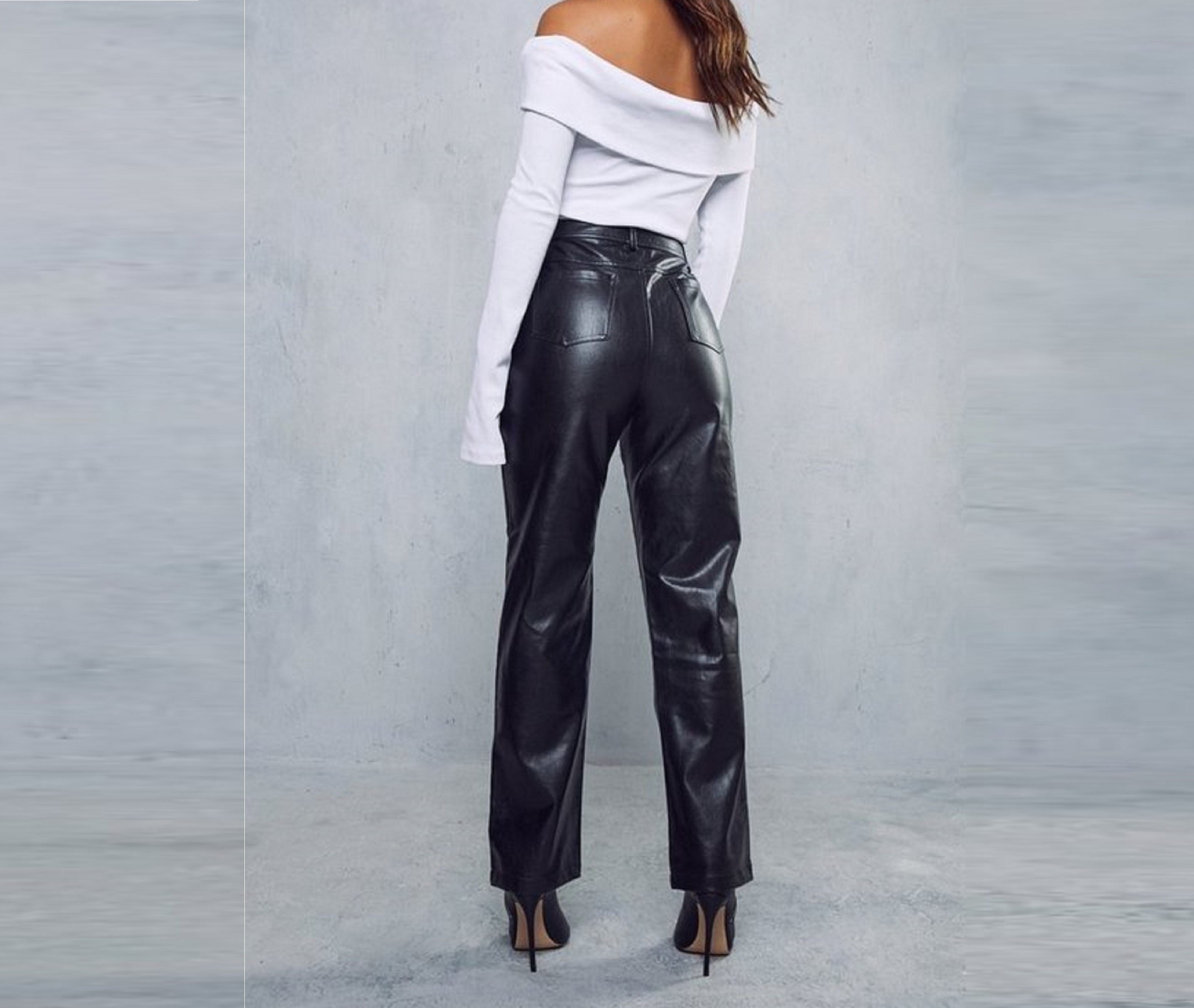 Ladies Leather Pants Etsy Canada