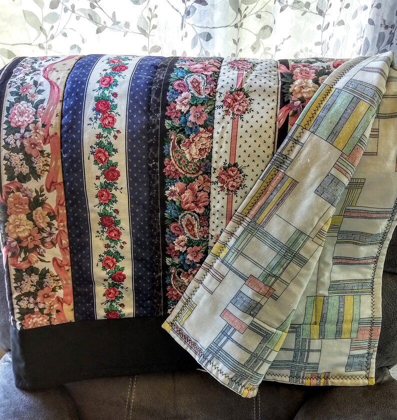 French Country Floral Baby Quilt Etsy