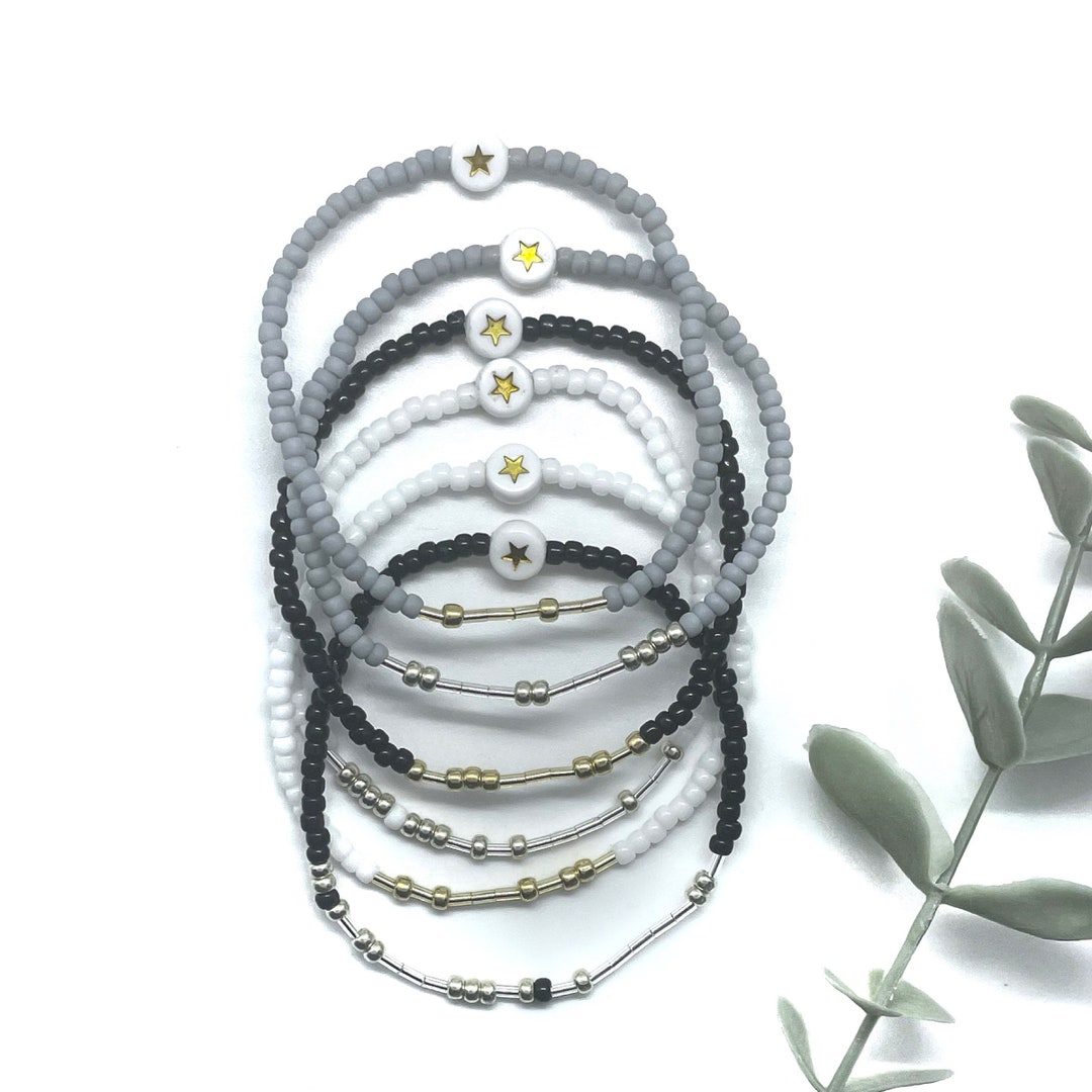 Personalised Morse Code Beaded Bracelets Name Bracelet Custom Made ...