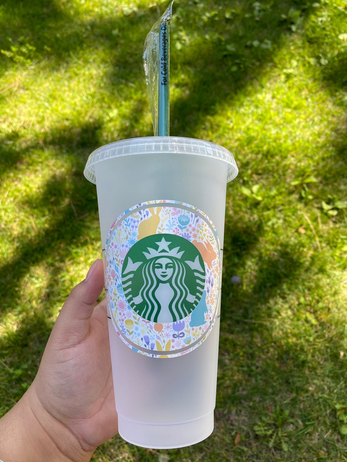 Easter Theme Starbucks Cold Cup Easter Cup Spring Starbucks Etsy