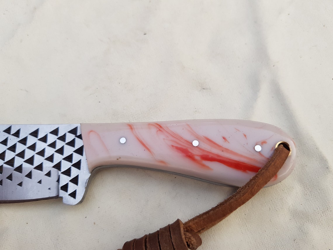 Fixed Blade Handmade Cowboy Belt Knife with Leather Sheath Etsy