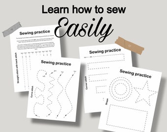 Sewing practice sheets-Paper Sewing Sheets-Learn to Sew.