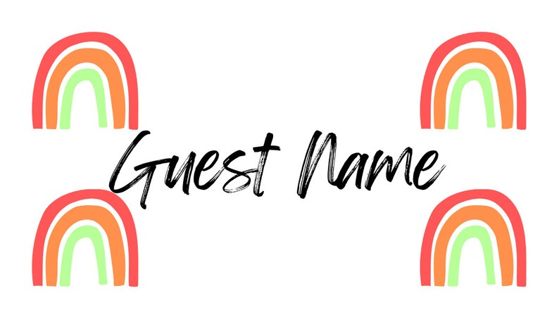 EDITABLE and PRINTABLE Rainbow Name Tags on Canva Rainbow - Etsy
