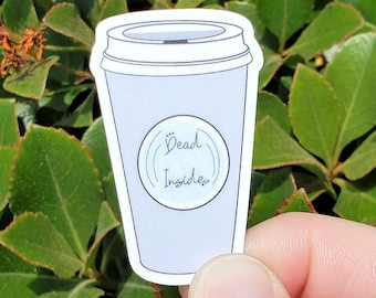 Coffee Lover Sticker for Laptop, Holiday Gifts for Women, Coffee Stickers for Water Bottle, Christmas Gifts for Coffee Lovers, Cute Sticker