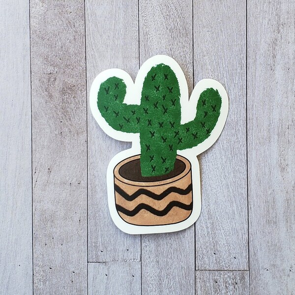 Cactus Stickers for Water Bottle, Plant Mom Gift for Best Friend, Garden Stickers for Laptop, Garden Gifts for Women, Succulent Stickers