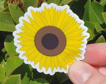 Sunflower Sticker for Water Bottle, Garden Gifts for Women, Botanical Sticker for Laptop, Flower Sticker for Hydroflask, Aesthetic Sticker