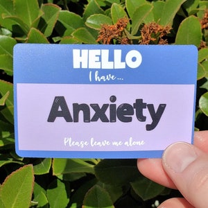 Anxiety Sticker for Water Bottle, Mental Health Sticker for Laptop, Best Friend Christmas Gift for Her, Anxiety Gift for Mom, Funny Sticker