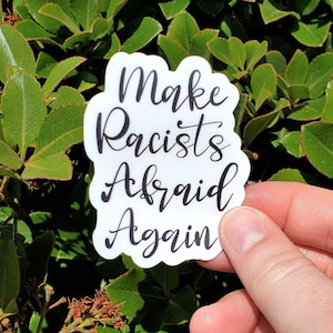Anti Racist Sticker for Water Bottle, Activist Sticker for ipad, Black Lives Matter Sticker, Leftist Stickers for Laptop, Anti Trump Sticker
