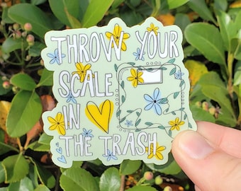 Anti Diet Sticker for Hydroflask, Self Love Stickers for Water Bottle, Feminist Gift for Best Friend, Body Positive Sticker for Laptop