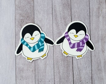 Penguin Stickers for Laptop, Holiday Gifts for Women, Penguin Gift for Sister, Christmas Stickers for Kids, Cute Animal Stickers for Her