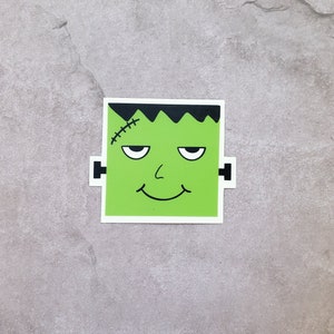 Frankenstein Sticker for Water Bottle, Halloween Stickers for Kids, Horror Gift for Her, Classic Monster Sticker for Laptop, Spooky Stickers