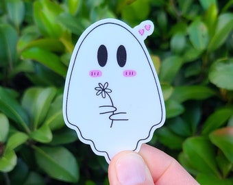 Ghost Stickers for Water Bottle, Halloween Stickers for Laptop, Ghost Gifts for Best Friend, Spooky Gifts for Her, Ghost Sticker Cute