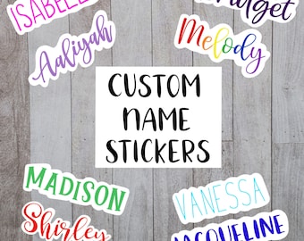 Personalized Name Sticker for Water Bottle, Your Name Sticker for Laptop, Name Stickers for Kids, Custom Gifts for Girls, Aesthetic Stickers