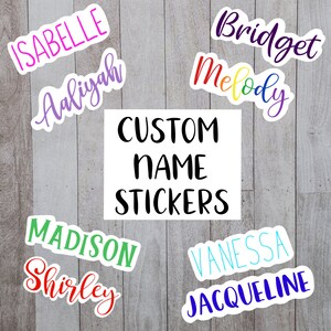 Personalized Name Sticker for Water Bottle, Your Name Sticker for Laptop, Name Stickers for Kids, Custom Gifts for Girls, Aesthetic Stickers