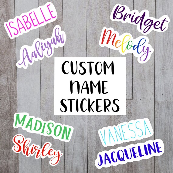 Personalized Name Sticker for Water Bottle Your Name Sticker - Etsy