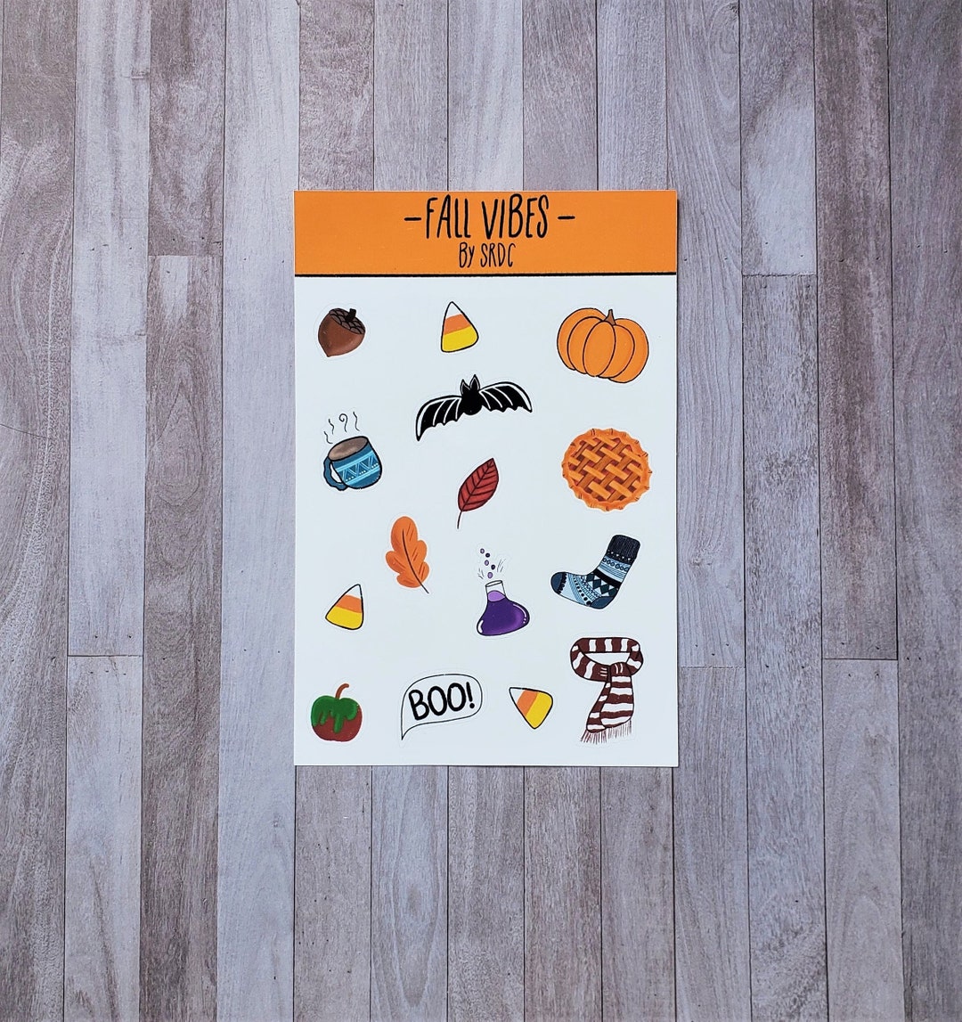 Fall Sticker Sheet for Planner, Cute Fall Stickers for Journal, Cozy ...