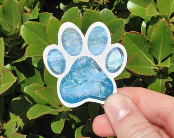 Paw Print Stickers for Water Bottle, Dog Lover Stickers for Laptop, Dog Mom Stickers for Hydroflask, Dog Mom Gift for Women, Dog Stickers
