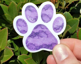 Paw Print Sticker for Laptop, Dog Stickers for Water Bottle, Christmas Gift for Dog Lovers, Dog Mom Gift for Sister, Vet Tech Gift for Her