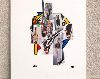 Orignal Mixed Media Art - Le Visage