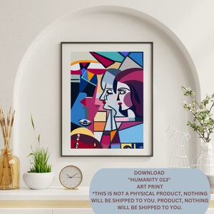 Humanity 013 - cubism geometry art print