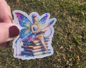 Holographic Fairy book sticker