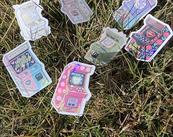 Holographic Arcade Romance Trope Sticker | Bookish Vinyl Decal