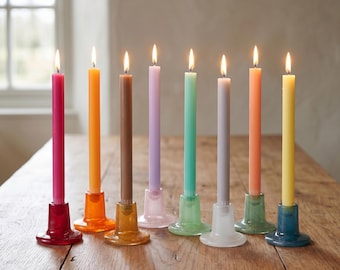 Colorful Bubble Glass Candleholders