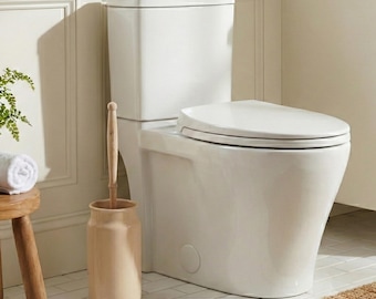 Enamel Toilet Brush Holder & Brush - 4 Stylish Colours