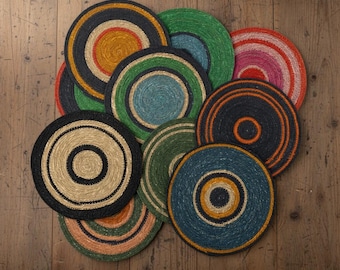 31cm Seagrass Placemats in 10 Striped Styles