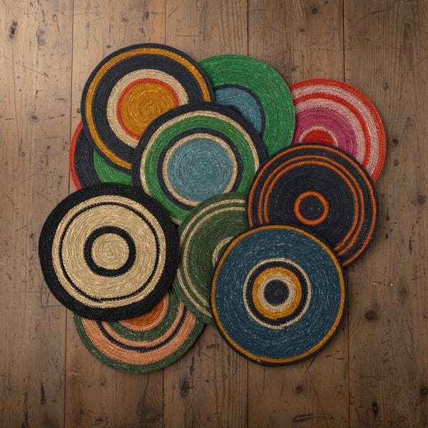 Seagrass Placemats in 10 Striped Styles