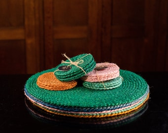 Single - Fair Trade Silky Jute Round Placemat/Tablemat