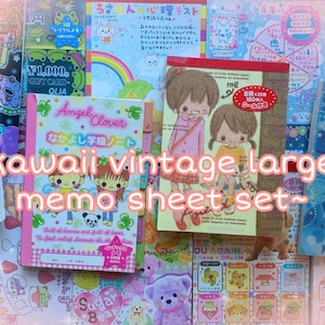 Kawaii vintage large memo sheet set~