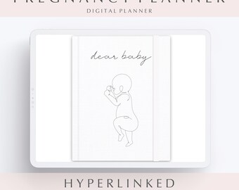 Undated Digital Pregnancy Planner, Ultimate Pregnancy Journal, Pregnancy Diary, Digital Planner, Digital Journal, Digital Notebook, Instant