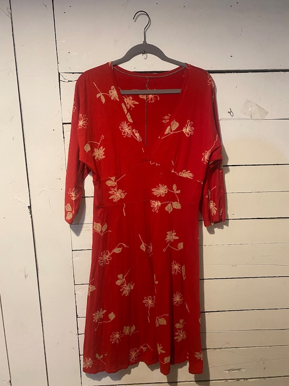 Pattern Knit Print Cotton Jersey Dress main image 0