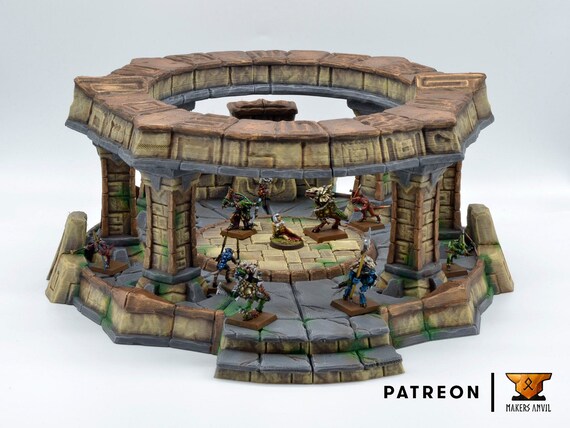 Aztec Temple Shrine Jungle Scatter Terrain Fantasy Etsy