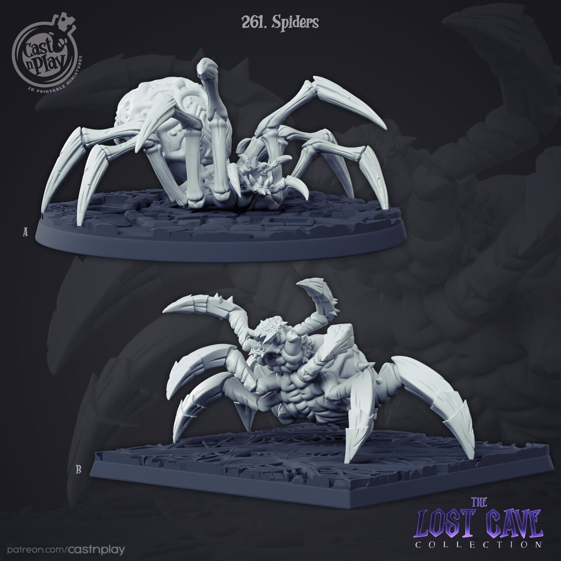 Giant Spiders Dnd Spider Miniature Cast N Play the Lost | Etsy
