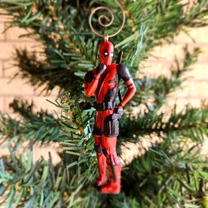 Deadpool Figure (Coy Pose) Christmas Ornament